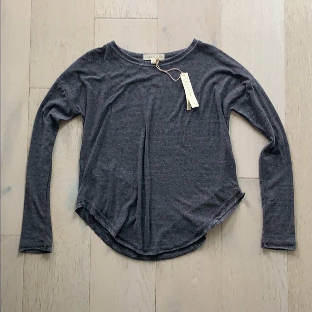Grey muted stripe Long Sleeve shirt